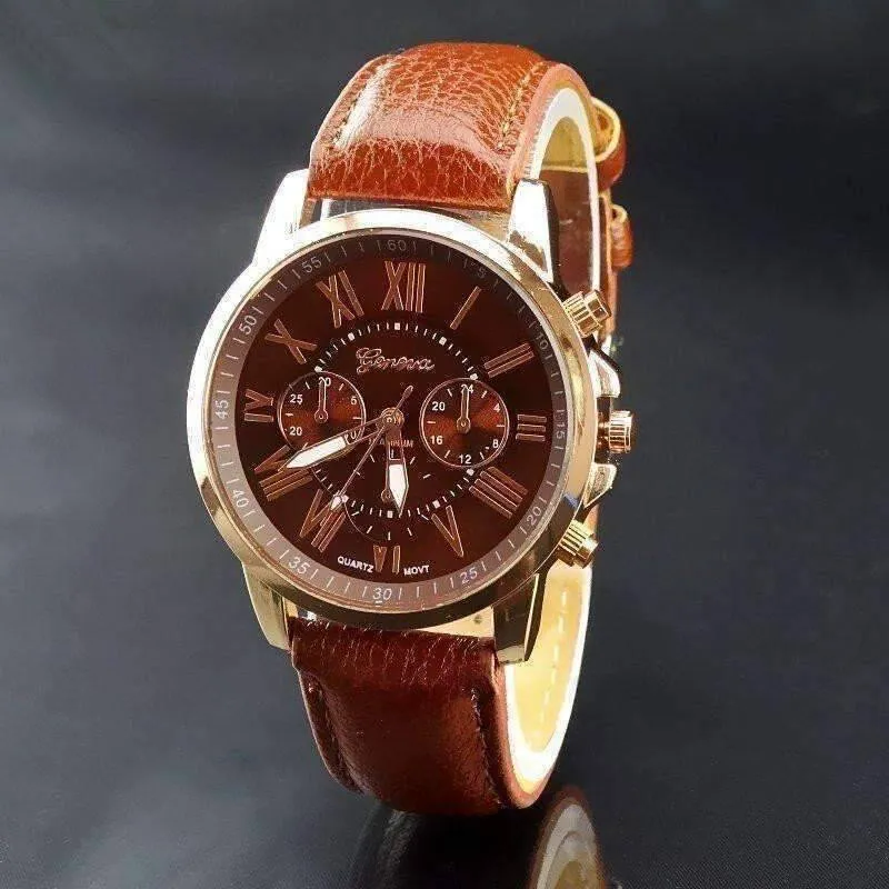 Rose Gold Classic Geneva Watch - Choose Your Color for Women or Men