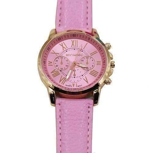 Rose Gold Classic Geneva Watch - Choose Your Color for Women or Men