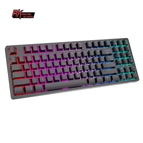 Royal Kludge RK RK92 RGB 92 Keys Tri-Mode BT 5.1, Wired and 2.4Ghz Wireless Mechanical Gaming Keyboard with Hot Swappable Switches (Blue Clicky, Red Linear, Brown Tactile) (Black, White)