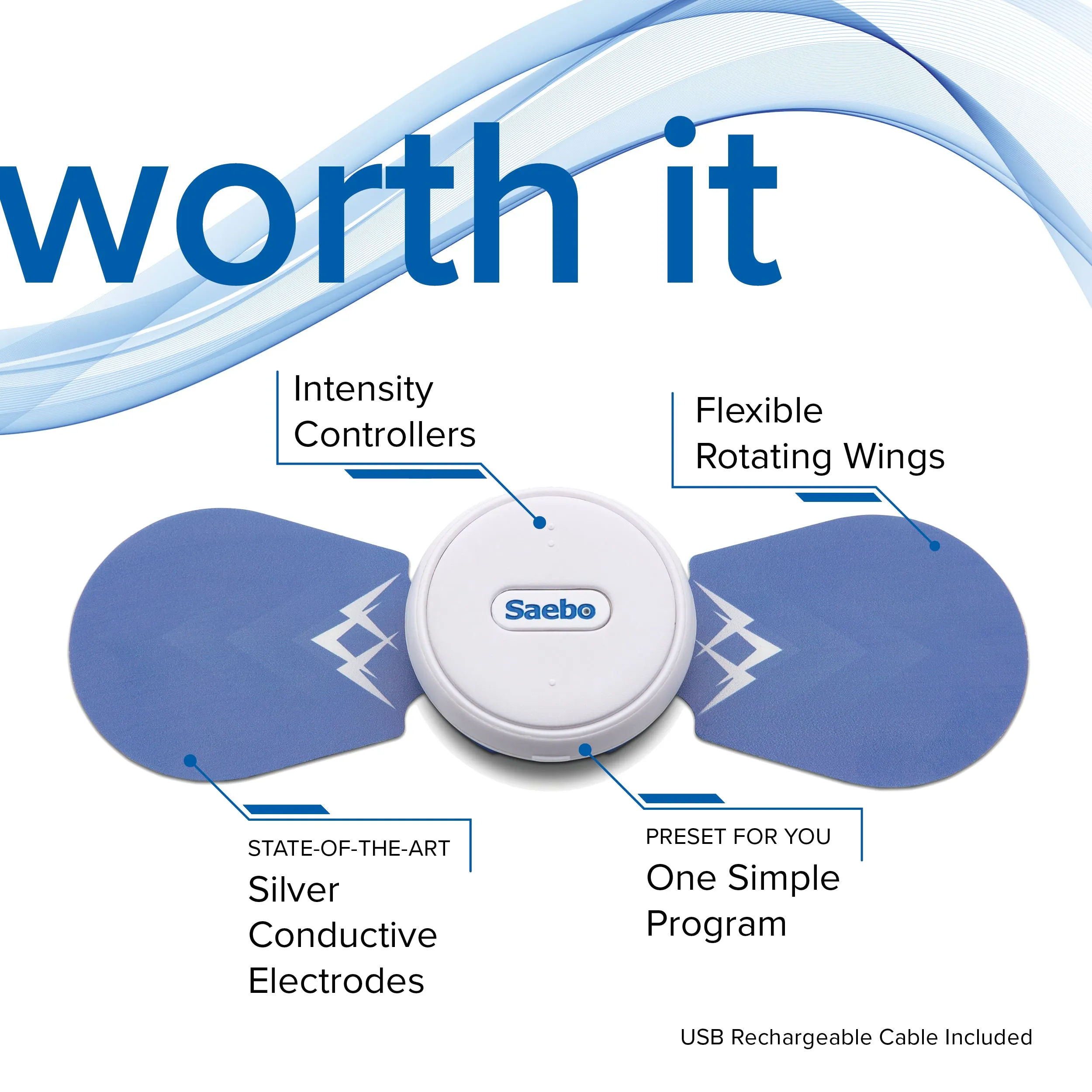 SaeboStim One Wireless Electrical Stimulation Device