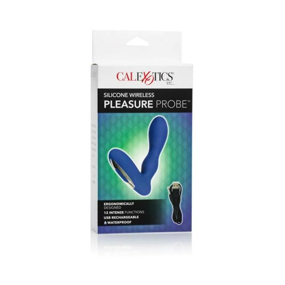 Silicone Wireless Pleasure Probe Blue Prostate Massager