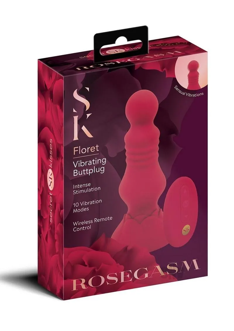 Sk Remote Vibe Floret Buttplug Red