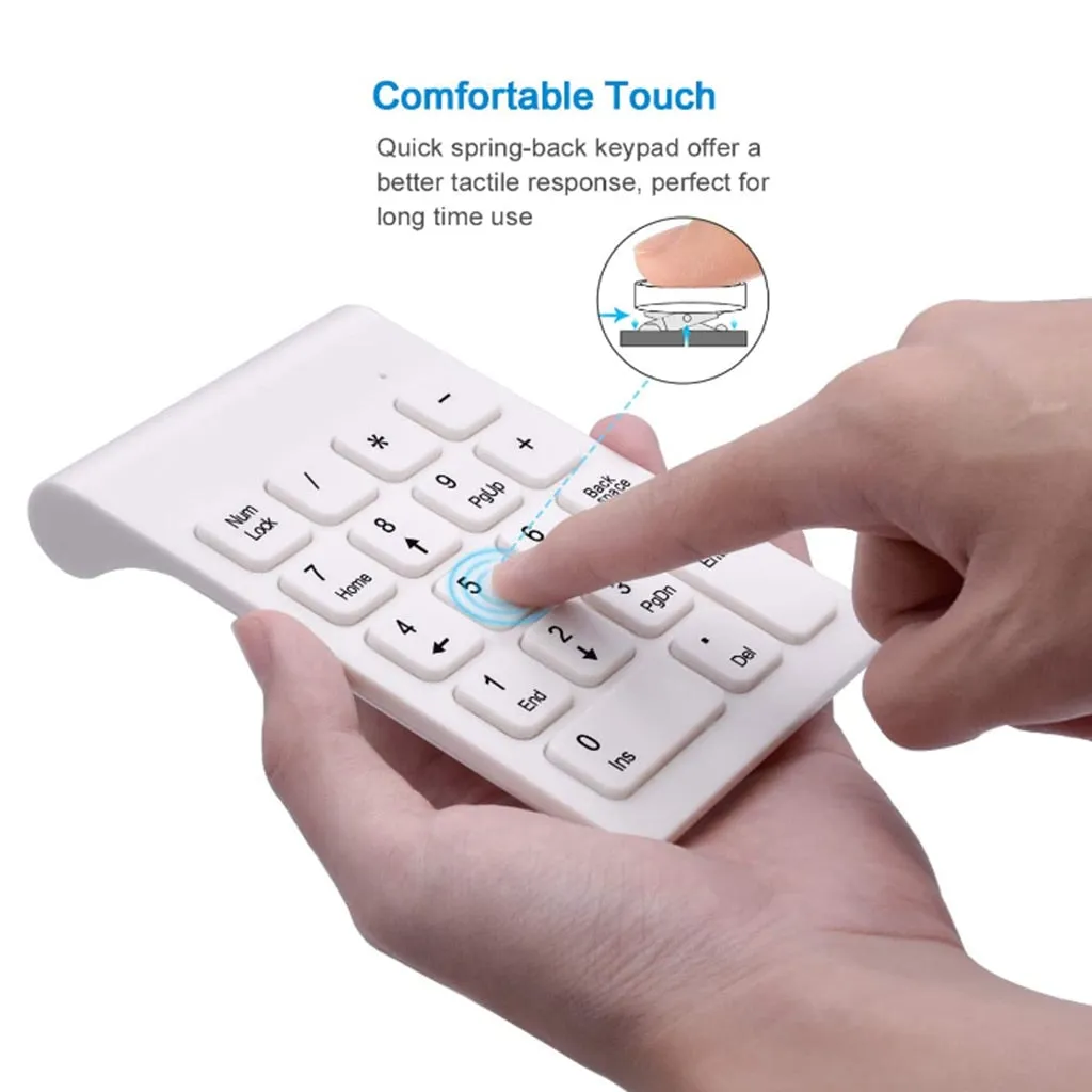 Small Size 2.4GHz Wireless Numeric Keypad   Mouse Numpad 18 Keys Digital Keyboard for Laptop Notebook Tablets Accounting Teller