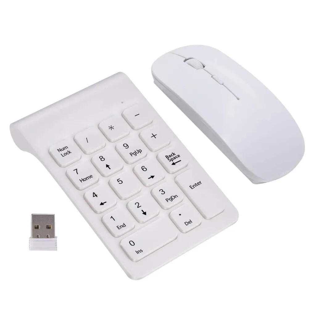 Small Size 2.4GHz Wireless Numeric Keypad   Mouse Numpad 18 Keys Digital Keyboard for Laptop Notebook Tablets Accounting Teller