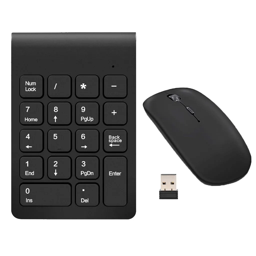 Small Size 2.4GHz Wireless Numeric Keypad   Mouse Numpad 18 Keys Digital Keyboard for Laptop Notebook Tablets Accounting Teller