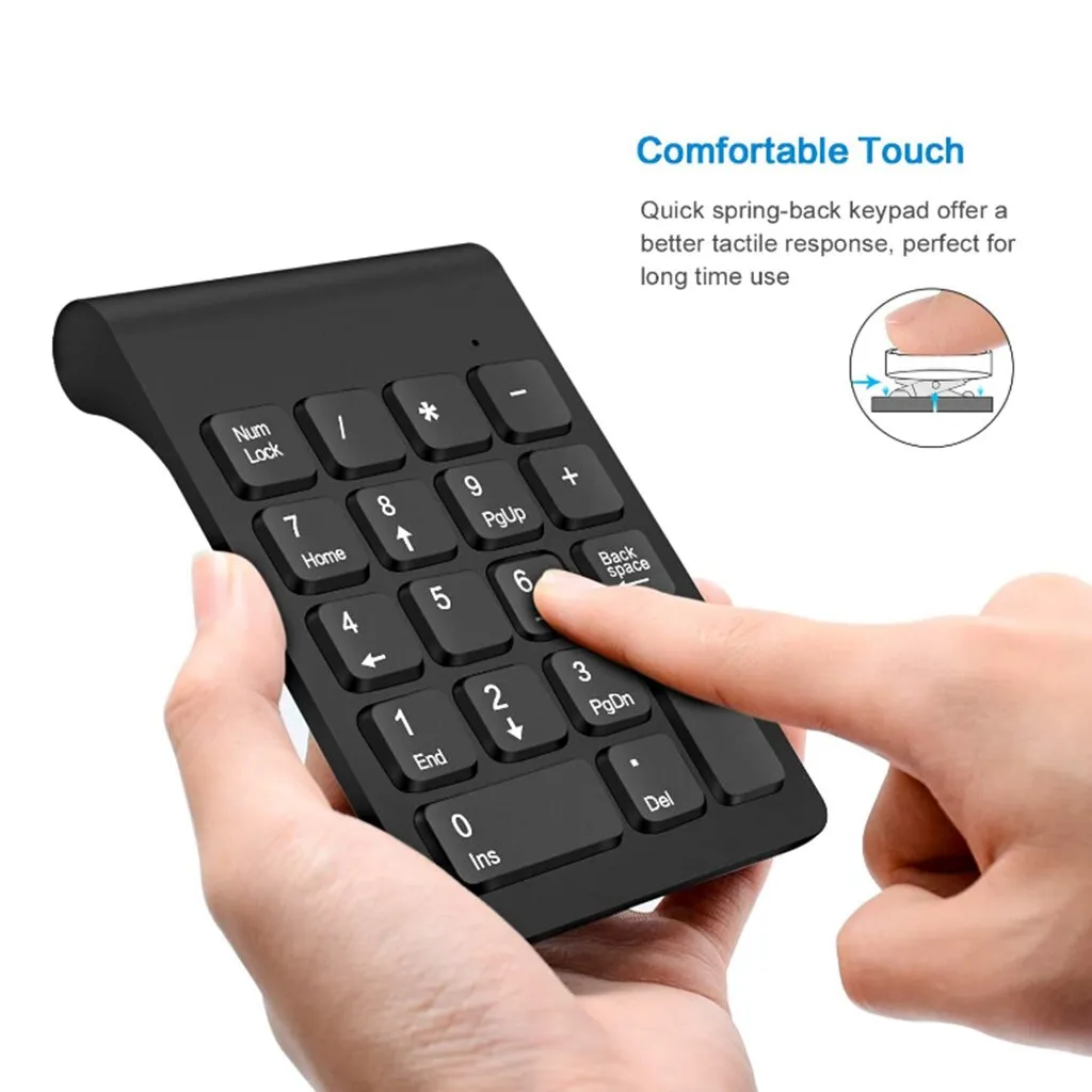 Small Size 2.4GHz Wireless Numeric Keypad   Mouse Numpad 18 Keys Digital Keyboard for Laptop Notebook Tablets Accounting Teller