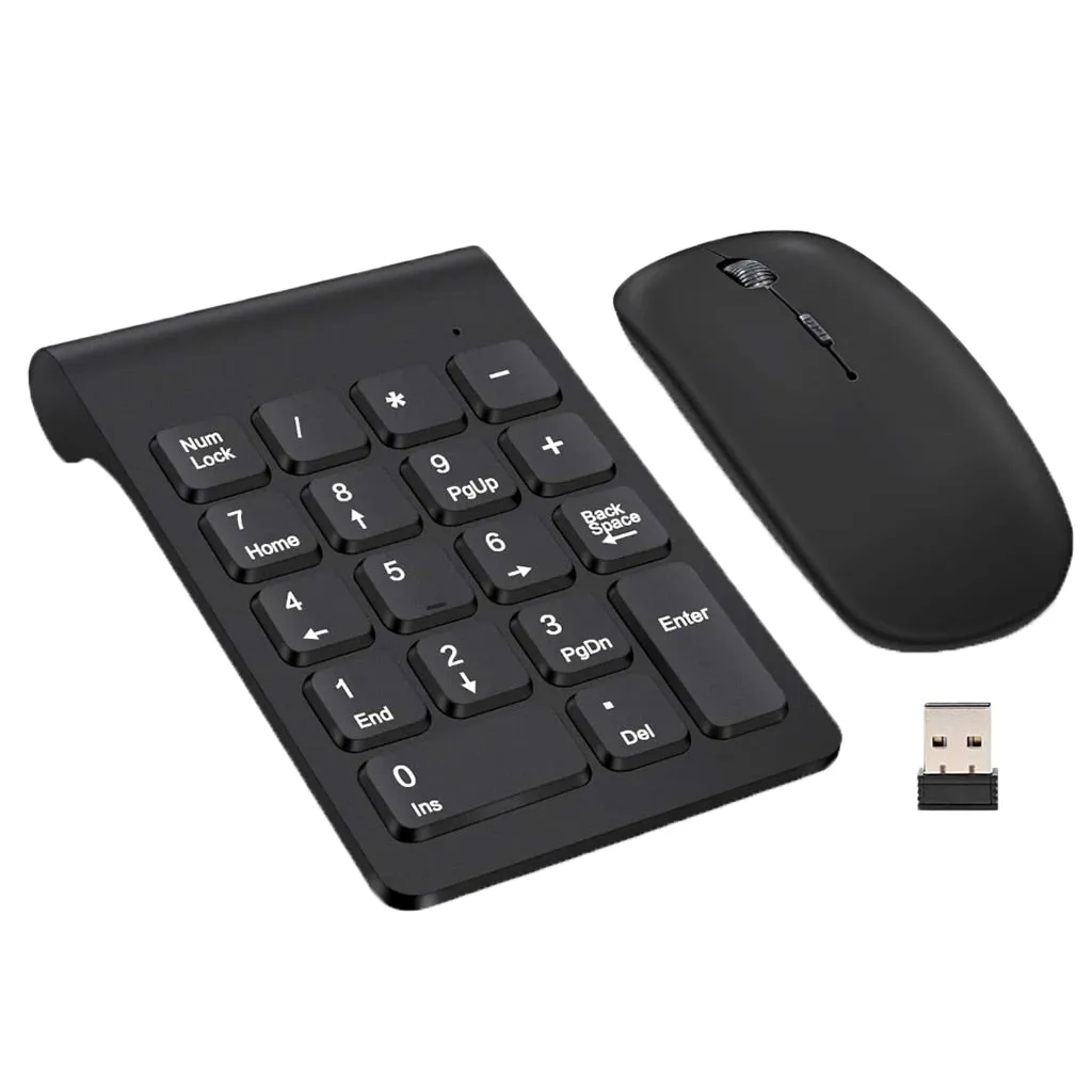 Small Size 2.4GHz Wireless Numeric Keypad   Mouse Numpad 18 Keys Digital Keyboard for Laptop Notebook Tablets Accounting Teller