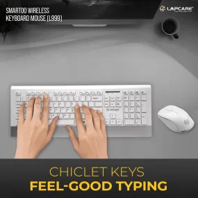 Smartoo White & Silver Wireless Multimedia Combo Keyboard   Mouse 1200dpi