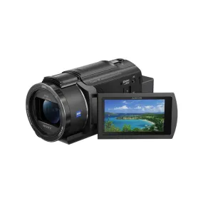 Sony FDR-AX43A Handycam Camcorder with 26.8mm Zeiss Vario-Sonnar T Zoom Lens, CMOS Sensor, UHD 4K 24/30p & 16.6MP Stills, Built-In Gimbal, Optical Stabilization, Fast Intelligent AF with Tracking, 3" LCD Flip-Out & Tilting Touchscreen