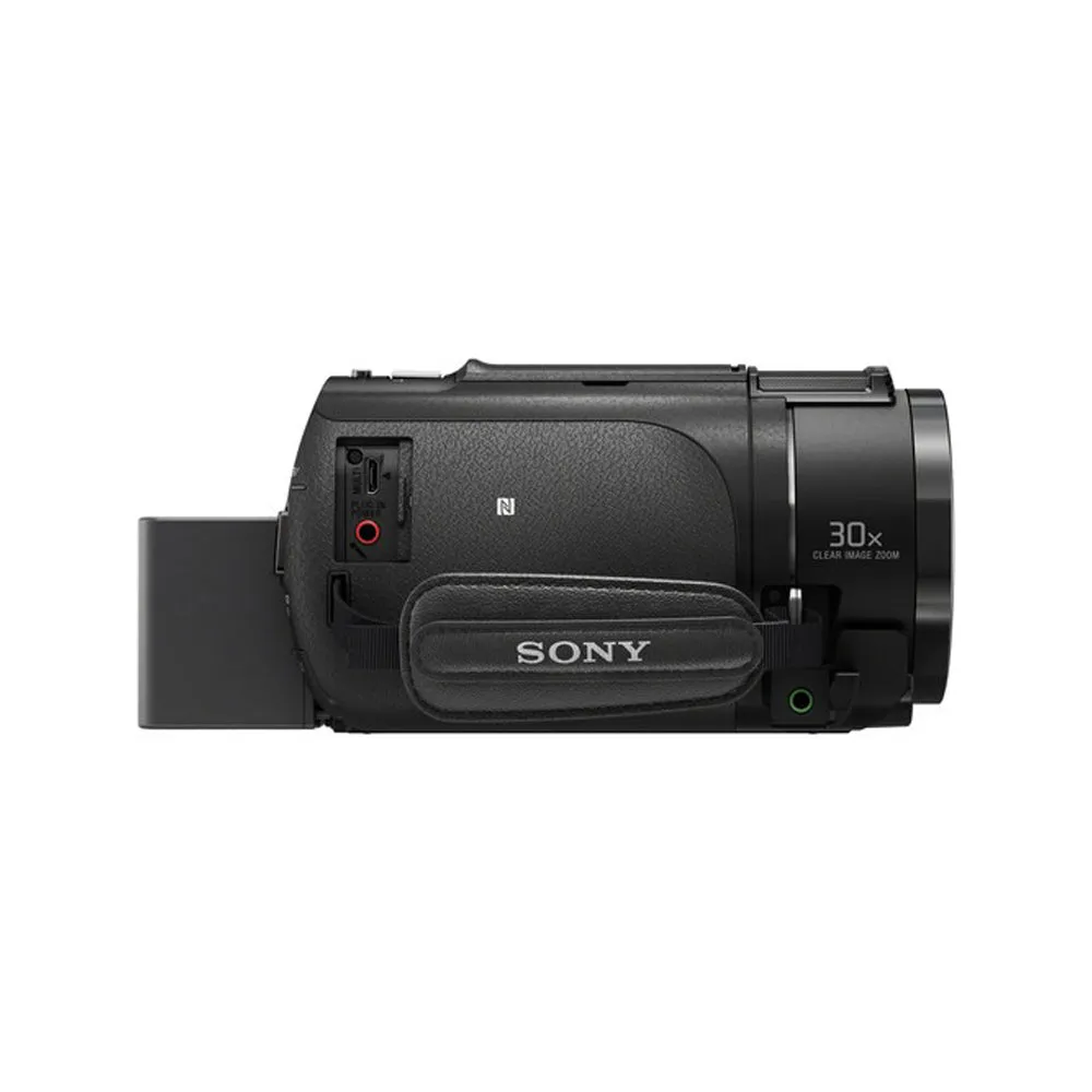 Sony FDR-AX43A Handycam Camcorder with 26.8mm Zeiss Vario-Sonnar T Zoom Lens, CMOS Sensor, UHD 4K 24/30p & 16.6MP Stills, Built-In Gimbal, Optical Stabilization, Fast Intelligent AF with Tracking, 3" LCD Flip-Out & Tilting Touchscreen