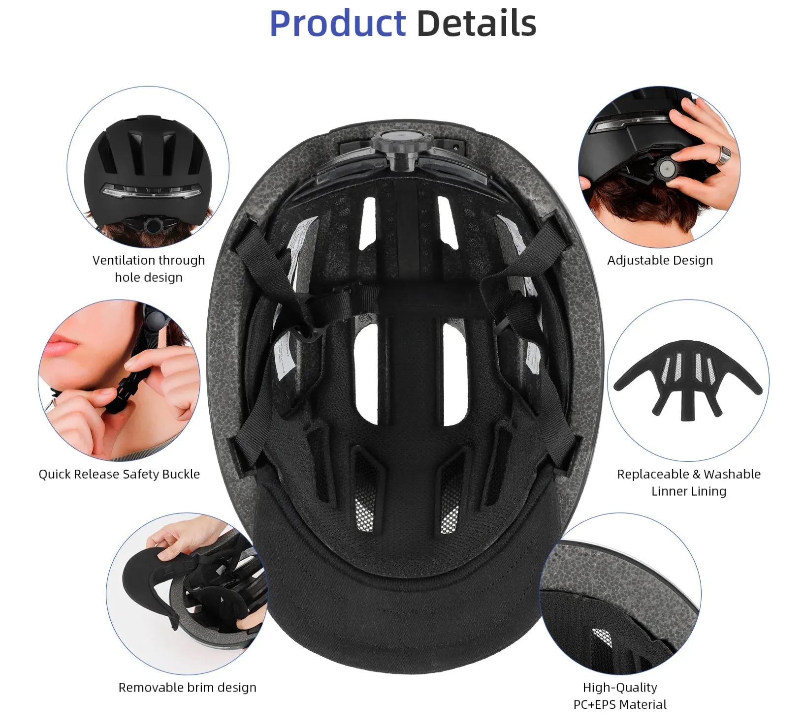 Stealth Black Smart Helmet with Wireless Handlebar Remote Control