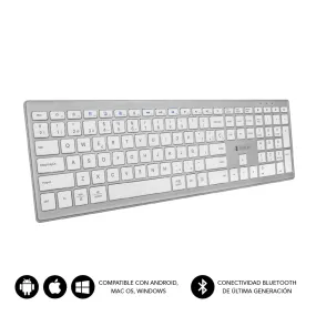 Subblim Pure Extended Keyboard Bluetooth Silver Subkb-2Pue200