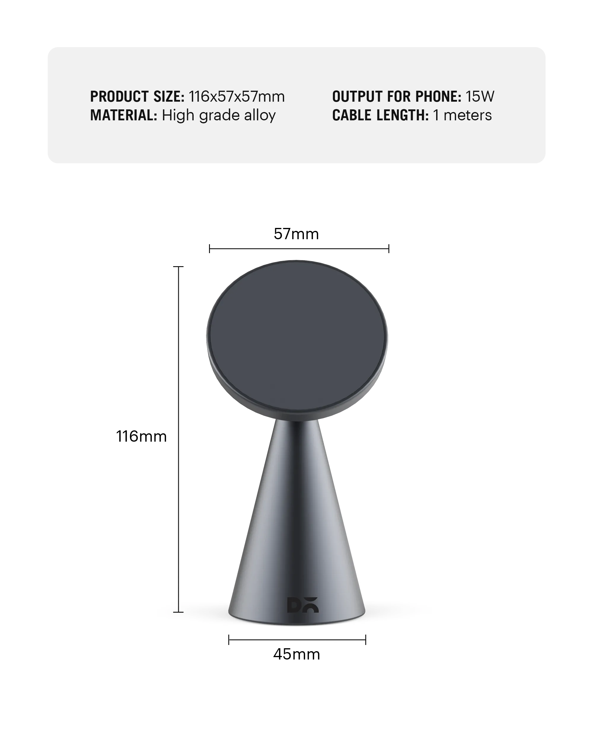 SURGE™ Max Conoid Magnetic Wireless Charger (15W)