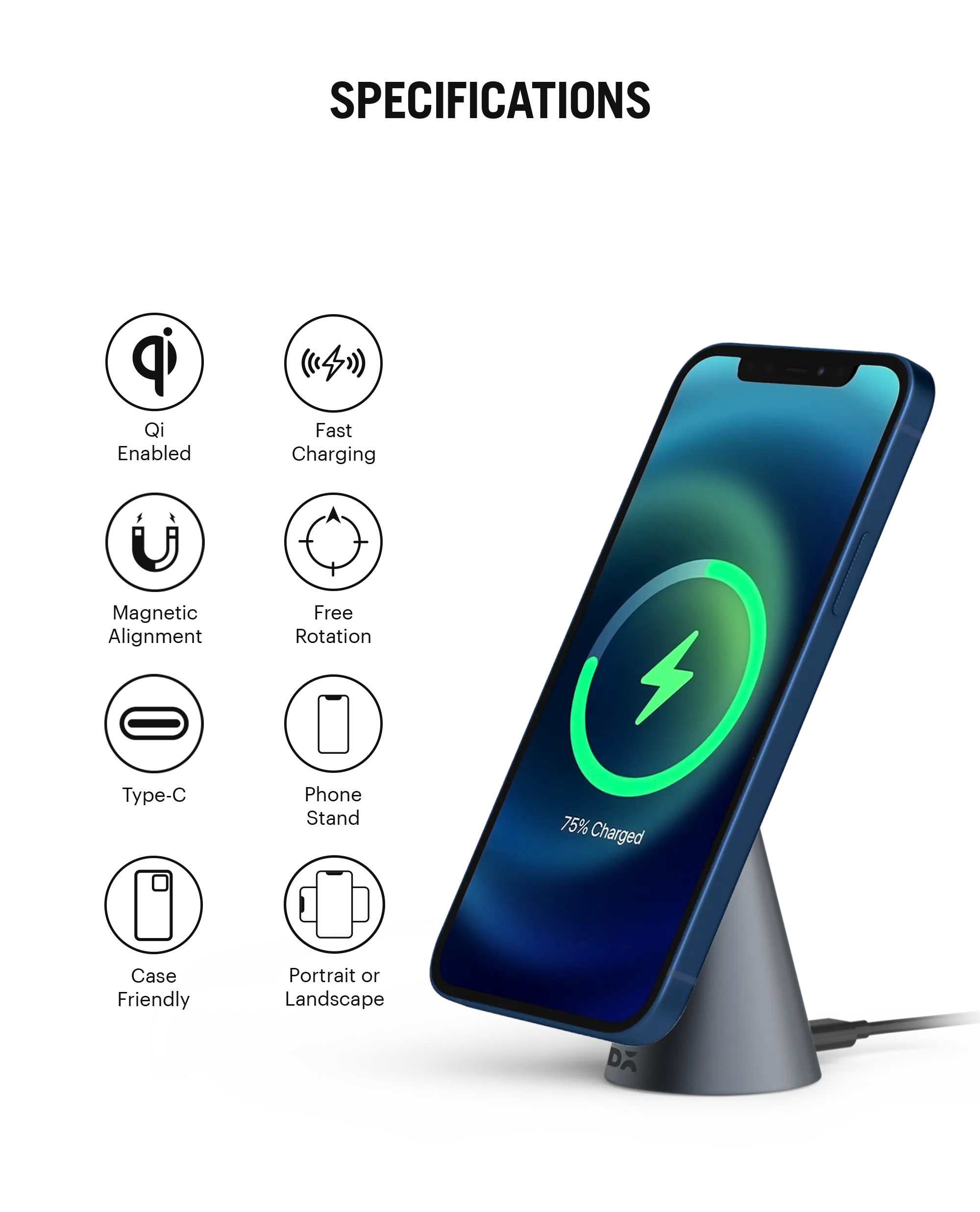 SURGE™ Max Conoid Magnetic Wireless Charger (15W)