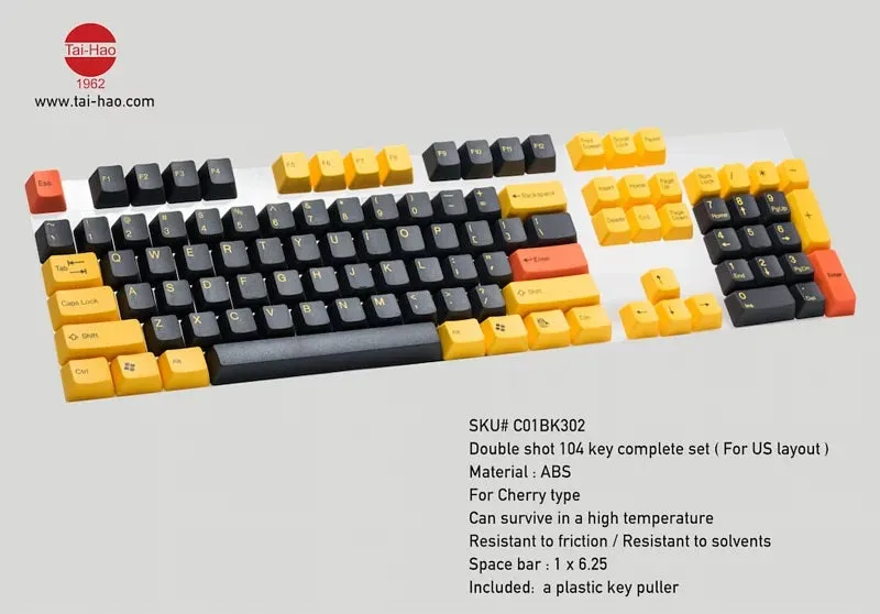 Tai-Hao Yellow Submarine ABS Keycap Set