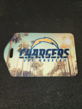 Team inspired luggage tag - Chargers