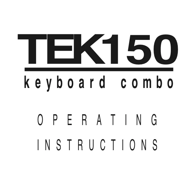 Trace Elliot TEK150 Keyboard Combo Amp User Manual