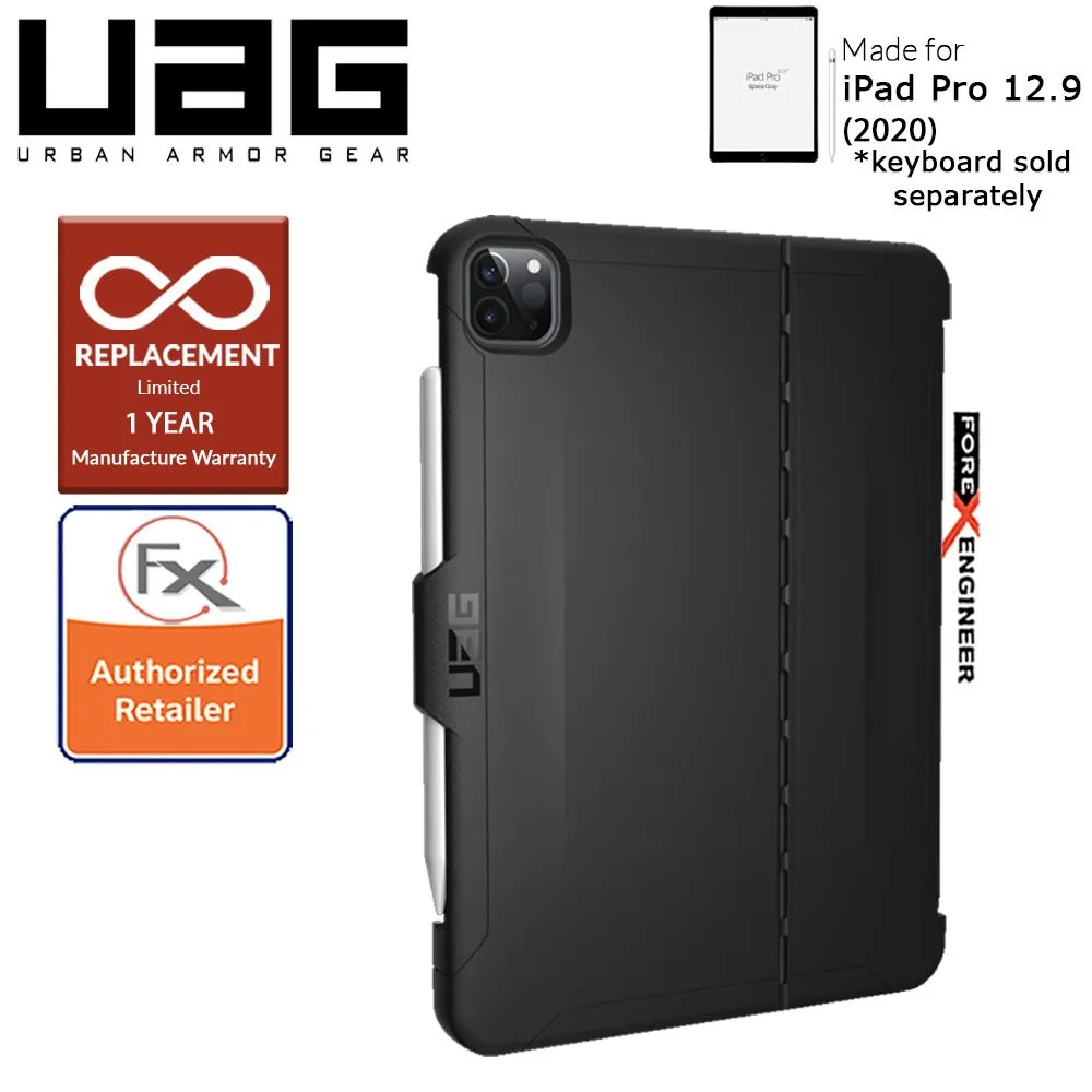 UAG Scout Series for iPad Pro 12.9 inch - 12.9" 4th Gen 2020 - Compatible with Smart Keyboard Folio - Black Color ( Barcode: 812451034851 )