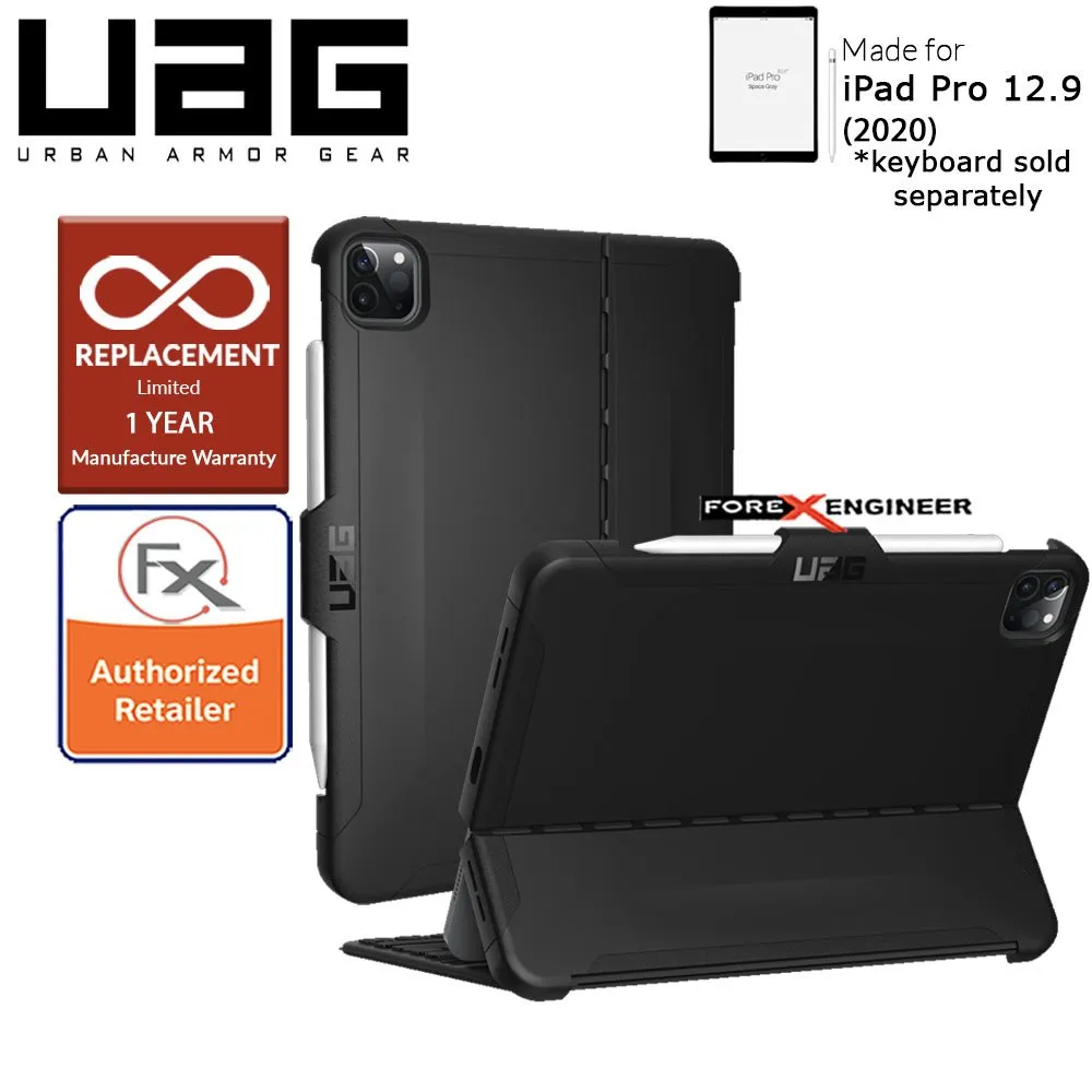 UAG Scout Series for iPad Pro 12.9 inch - 12.9" 4th Gen 2020 - Compatible with Smart Keyboard Folio - Black Color ( Barcode: 812451034851 )