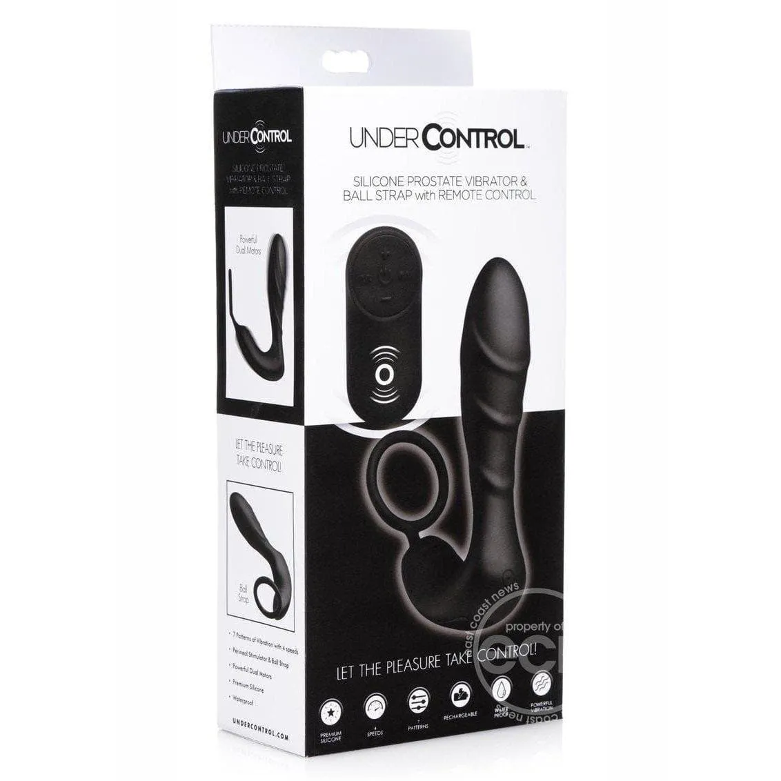 Under Control Silicone Prostate Vibrator & Penis Ring With Wireless Remote Control Waterproof