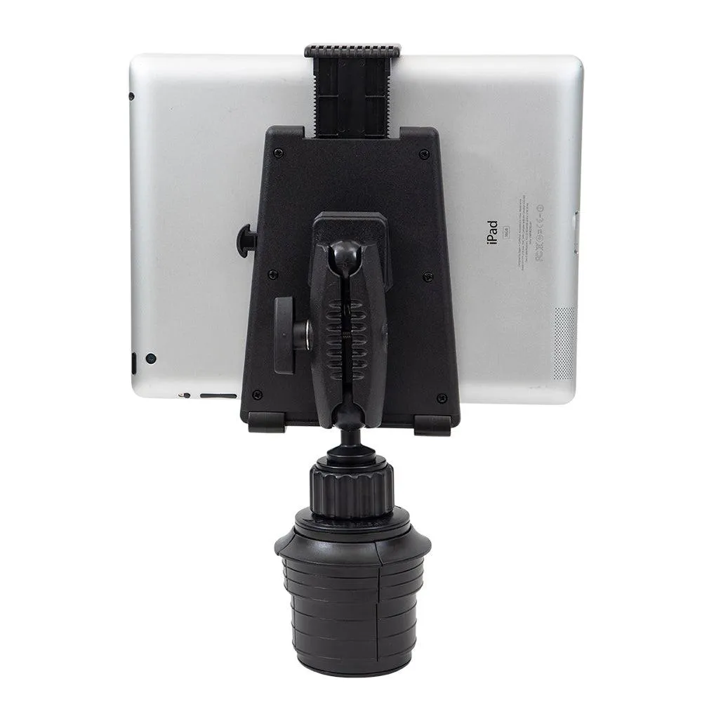 Universal Push-Button Tablet Cup Holder Mount