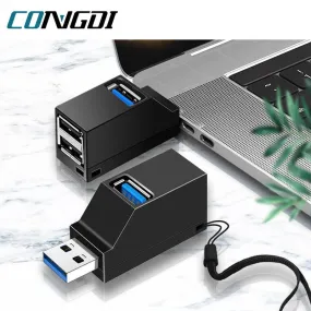 USB 3.0 Hub 3 Ports Portable Fast Data Transfer USB Splitter for Computer Laptop Docking Station 2.0 Hub Adapter PC Accessories