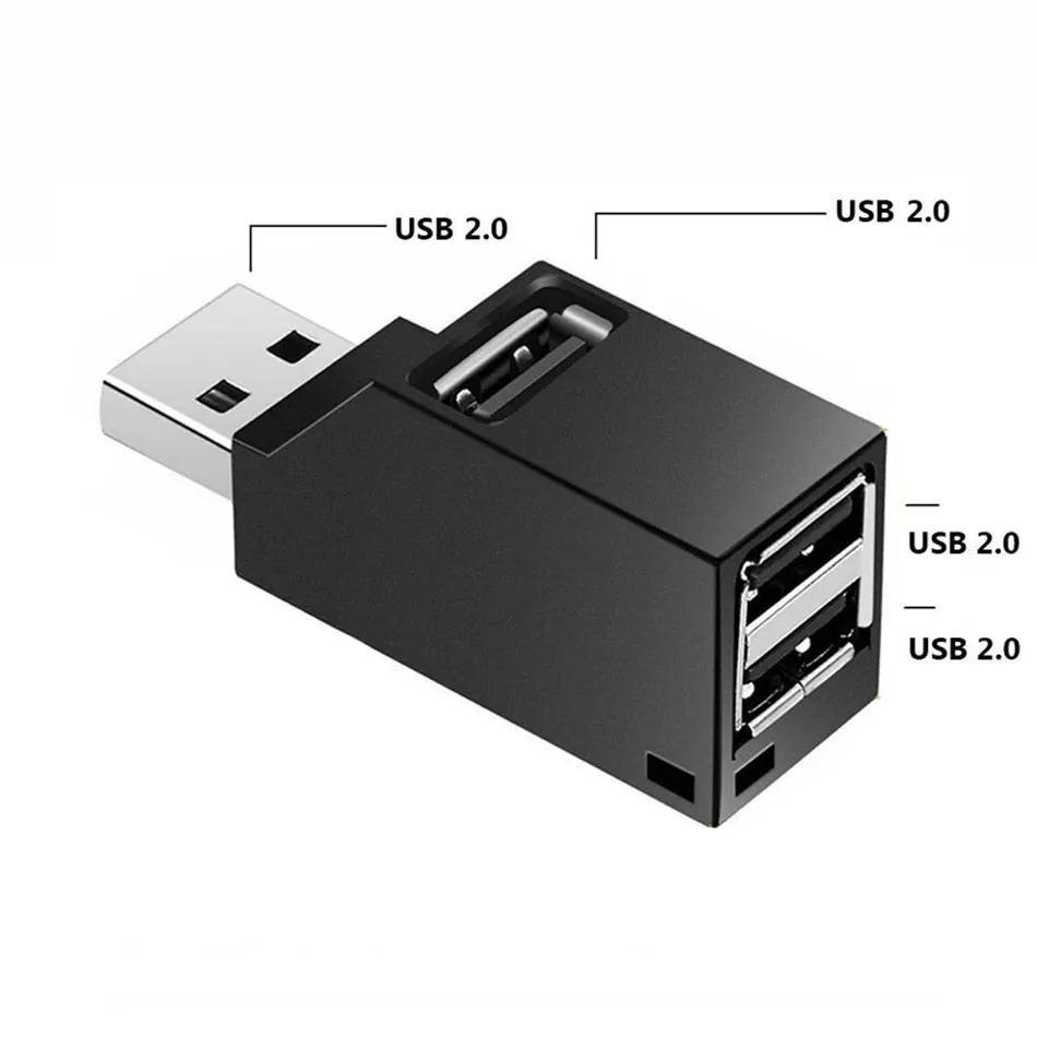 USB 3.0 Hub 3 Ports Portable Fast Data Transfer USB Splitter for Computer Laptop Docking Station 2.0 Hub Adapter PC Accessories