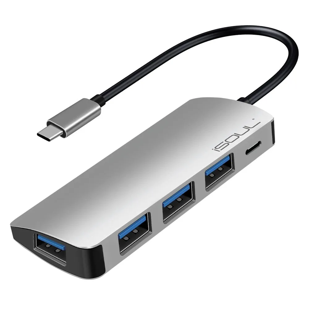 USB C Hub 4 Port USB Hub with PD Power Delivery