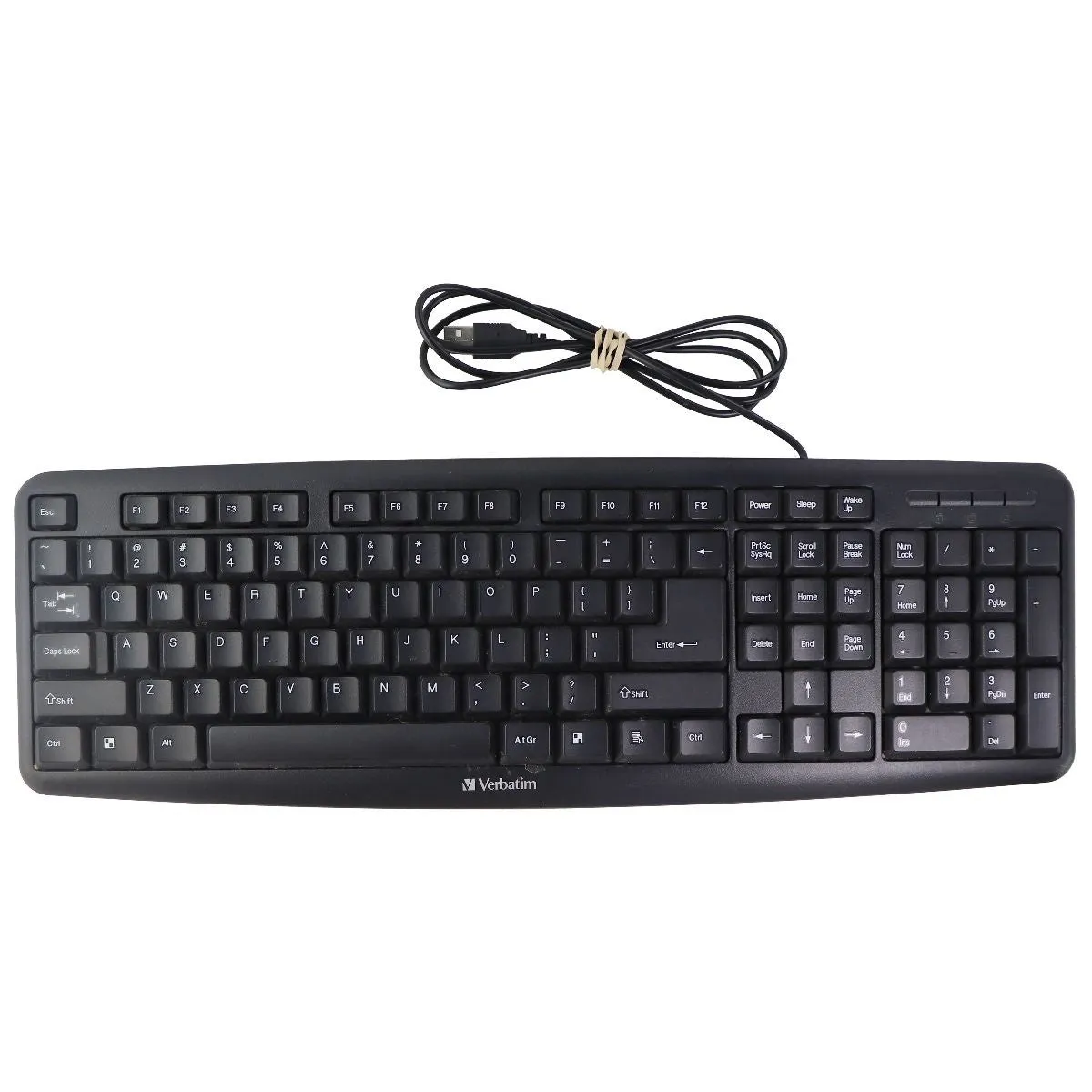 Verbatim Wired USB Keyboard for Windows PC & More - Black (99202)