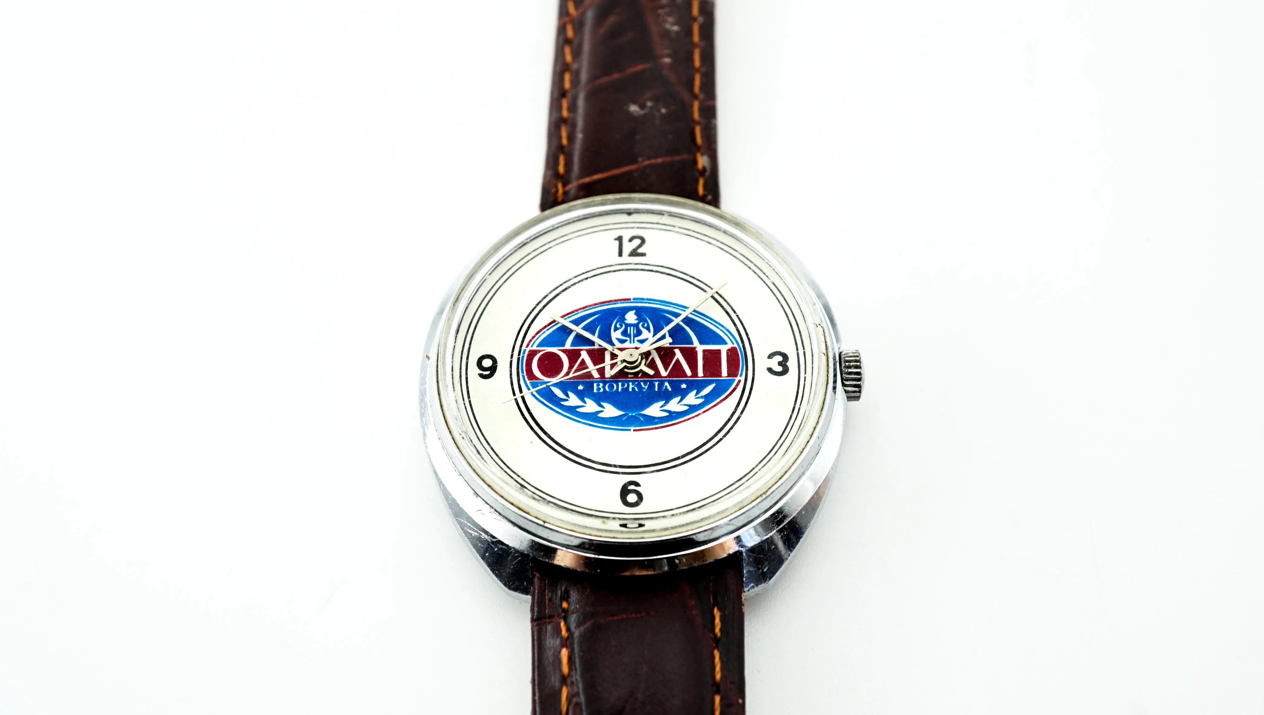 Vintage mechanical Raketa 2609.HA soviet watch "OLIMP VORKUTA" on the dial