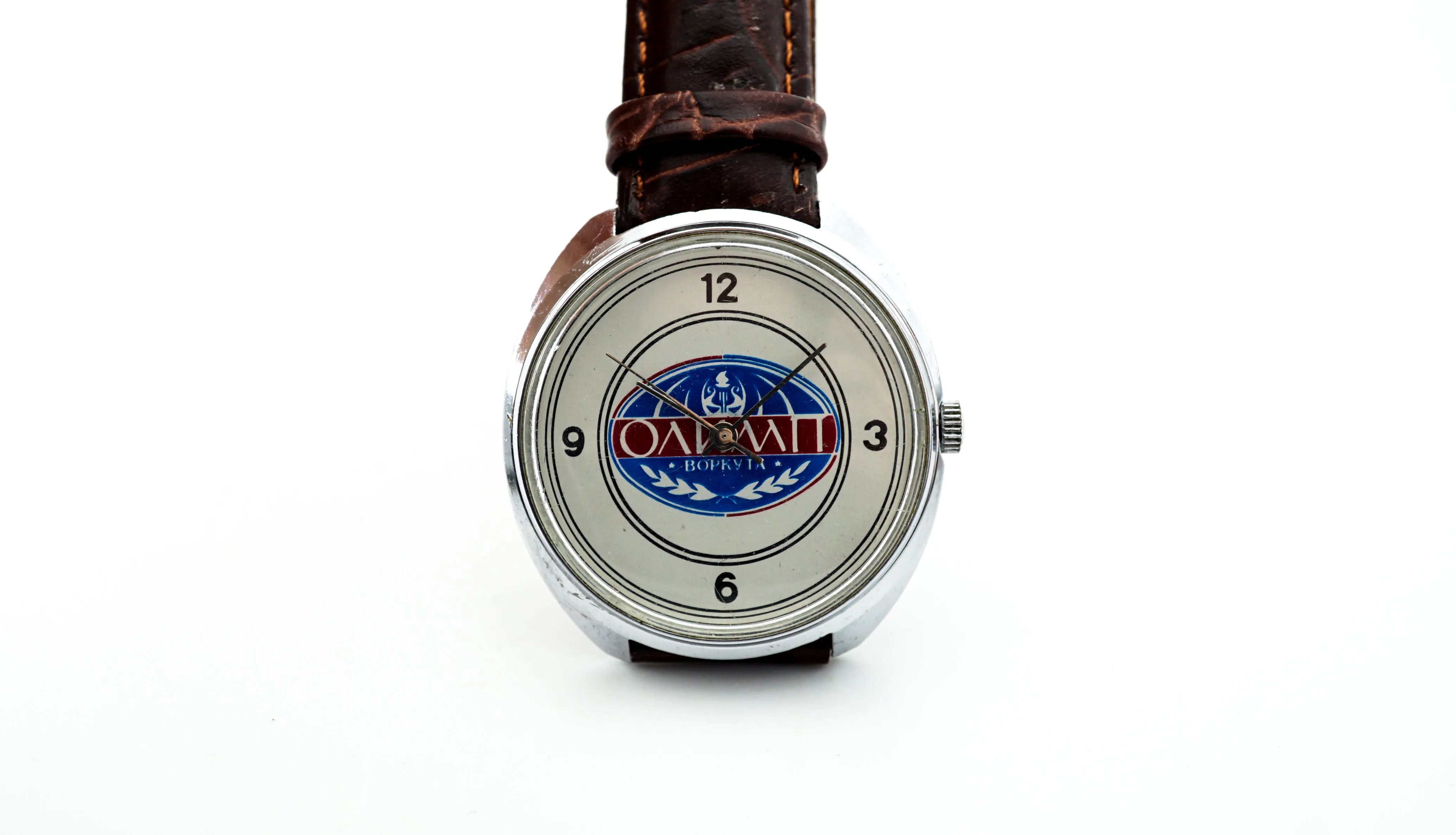 Vintage mechanical Raketa 2609.HA soviet watch "OLIMP VORKUTA" on the dial