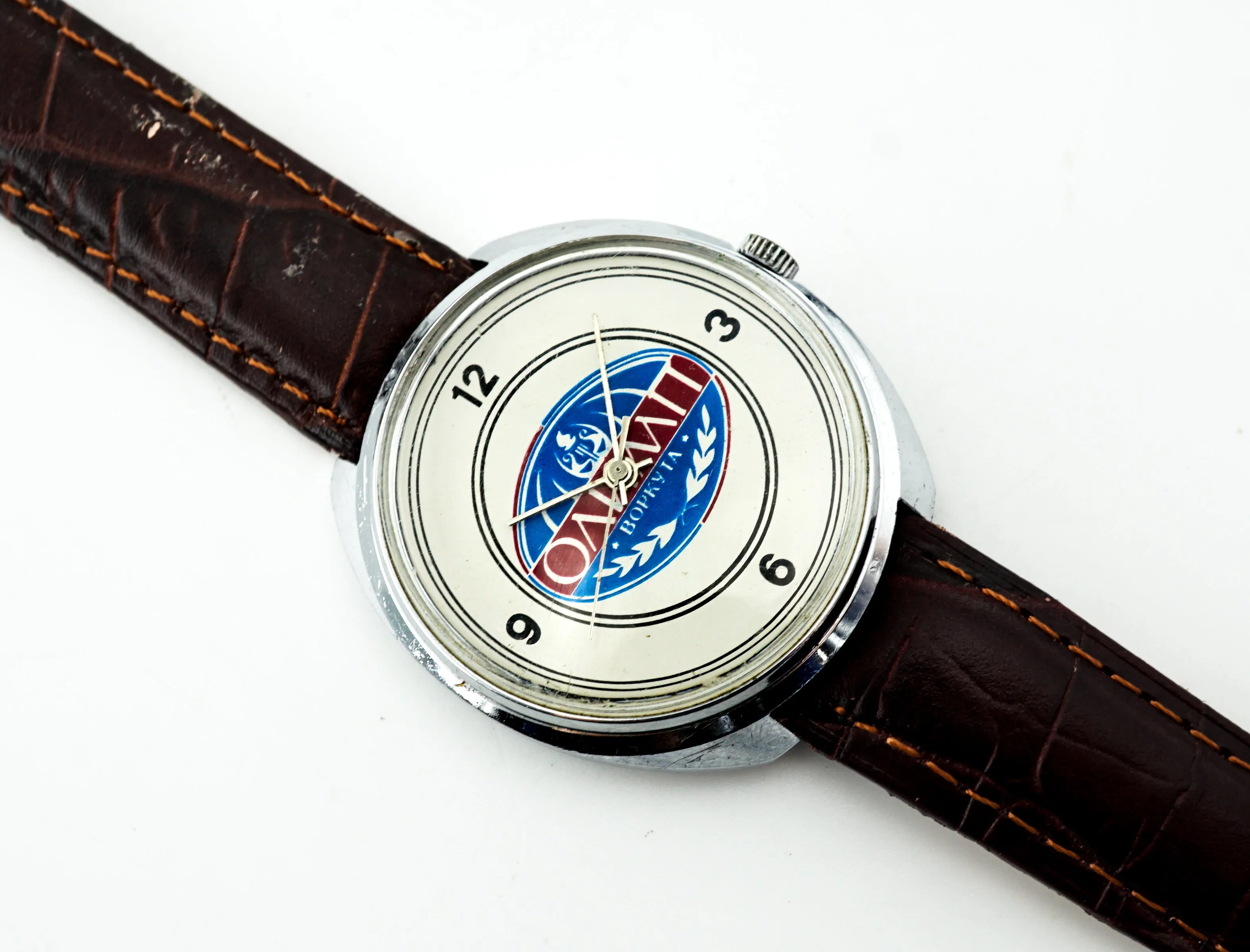 Vintage mechanical Raketa 2609.HA soviet watch "OLIMP VORKUTA" on the dial