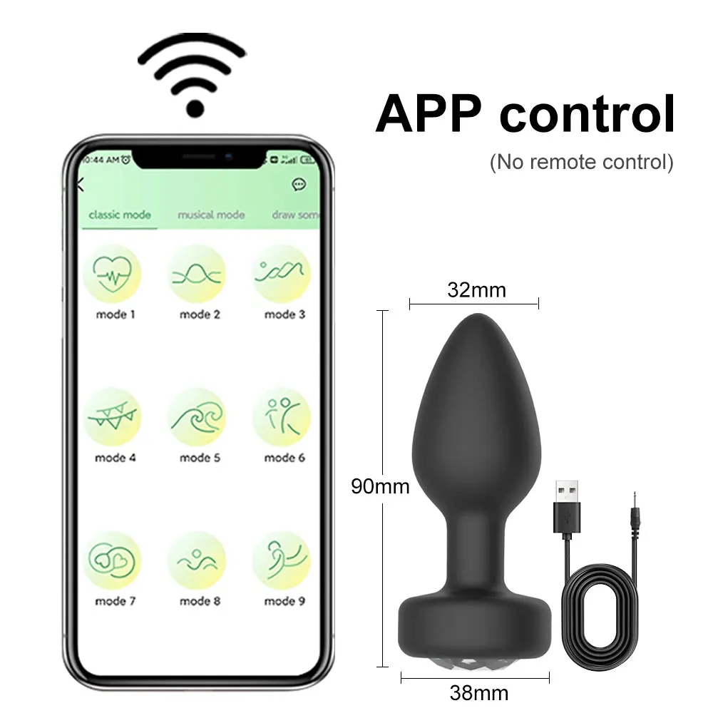 Wireless Anal Vibrator: 10-Mode Silicone Prostate & Butt Plug Massager