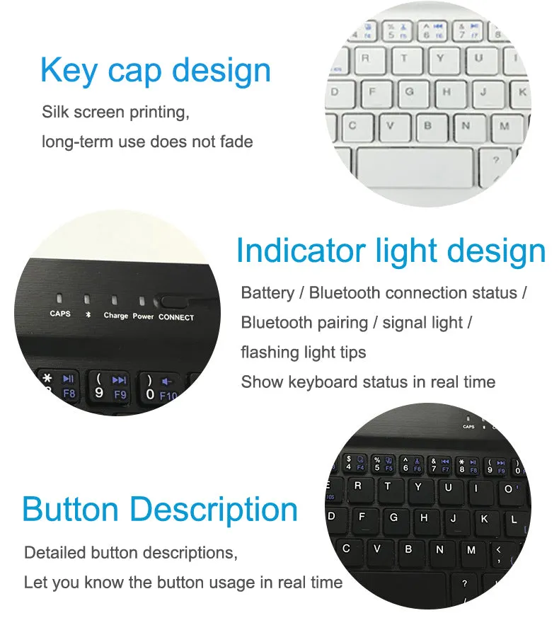 Wireless Keyboard for Smartphones, Tablets & PC