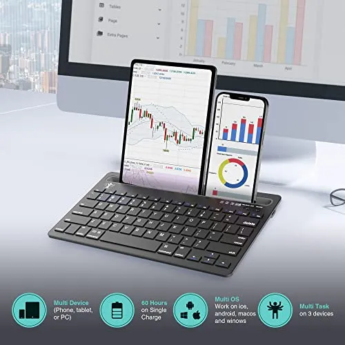 Wireless Multi Device Bluetooth Keyboard by Vortec