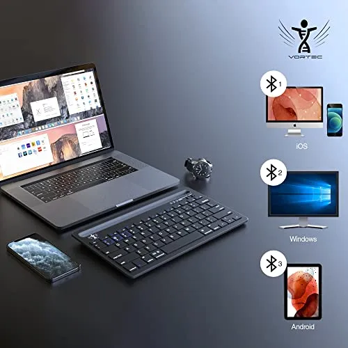 Wireless Multi Device Bluetooth Keyboard by Vortec