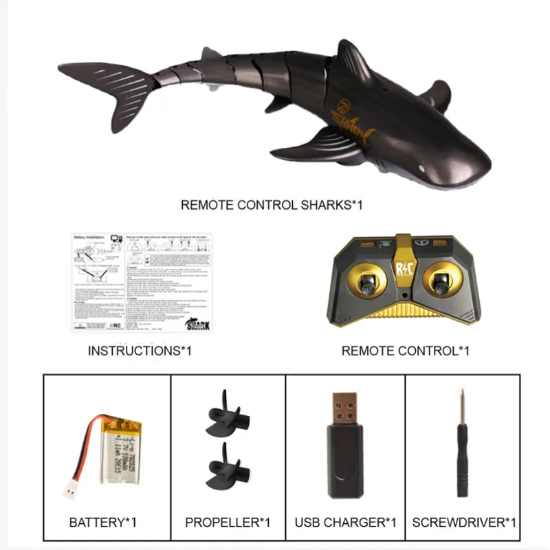 Wireless RC Simulation Shark Children Water Electric Toys