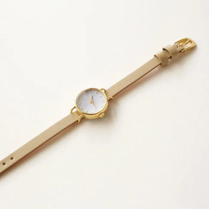 Women's Wristwatch - Sodalite (Pale Blue Color), Japanese handmade wrist watch