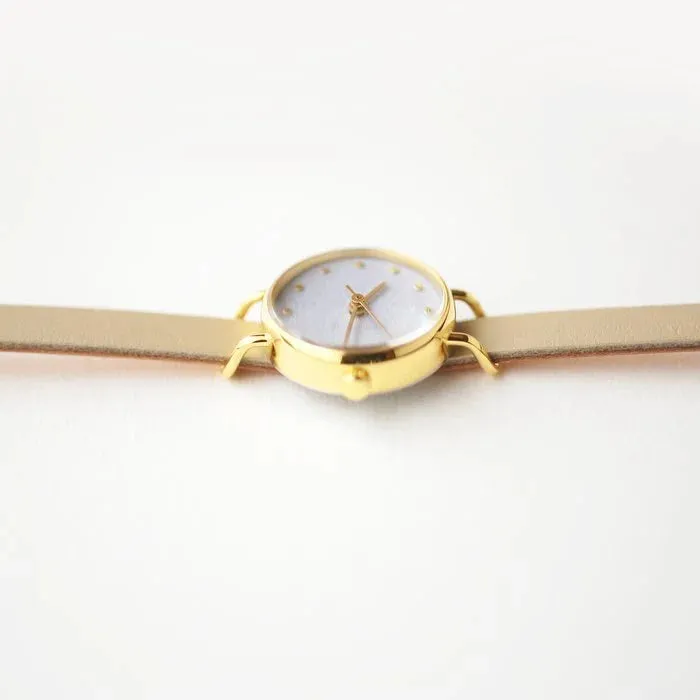 Women's Wristwatch - Sodalite (Pale Blue Color), Japanese handmade wrist watch