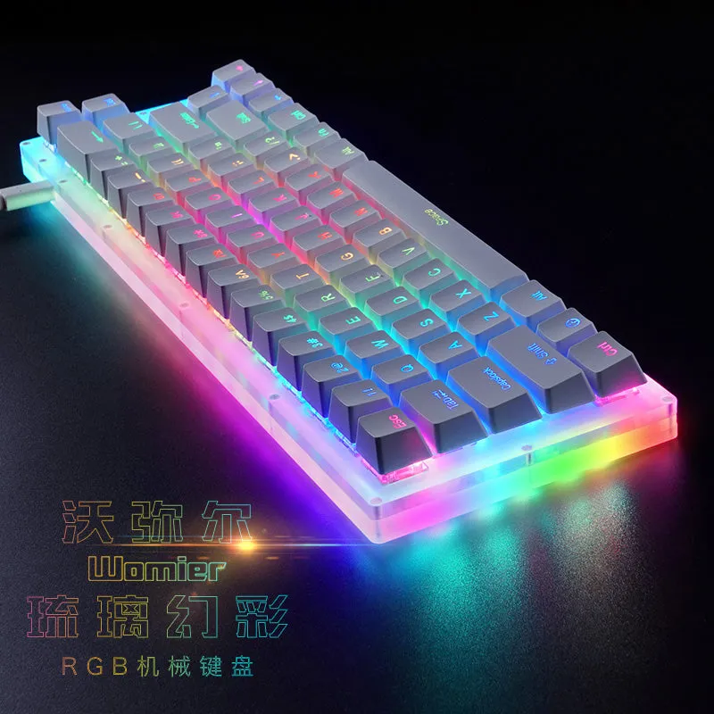 Womier 66 key hot swappable full RGB Custom Mechanical Keyboard