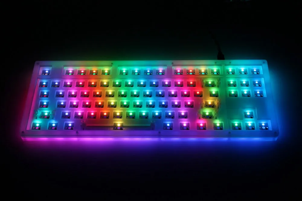 Womier 87 key K87 Mechanical Keyboard kit 80% TKL PCB hot swappable switch support lighting effects RGB switch led