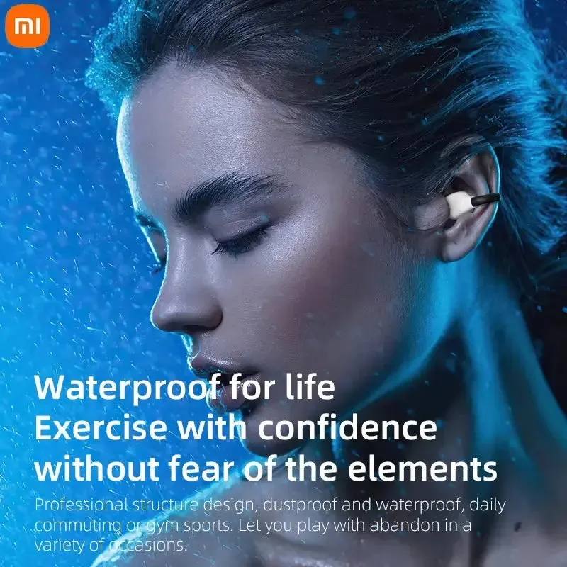 Xiaomi Wireless Earphones Ear Clip Bluetooth5.3 Headphones Earring Sports Bone Conduction Earbuds Waterproof Headset with Mic