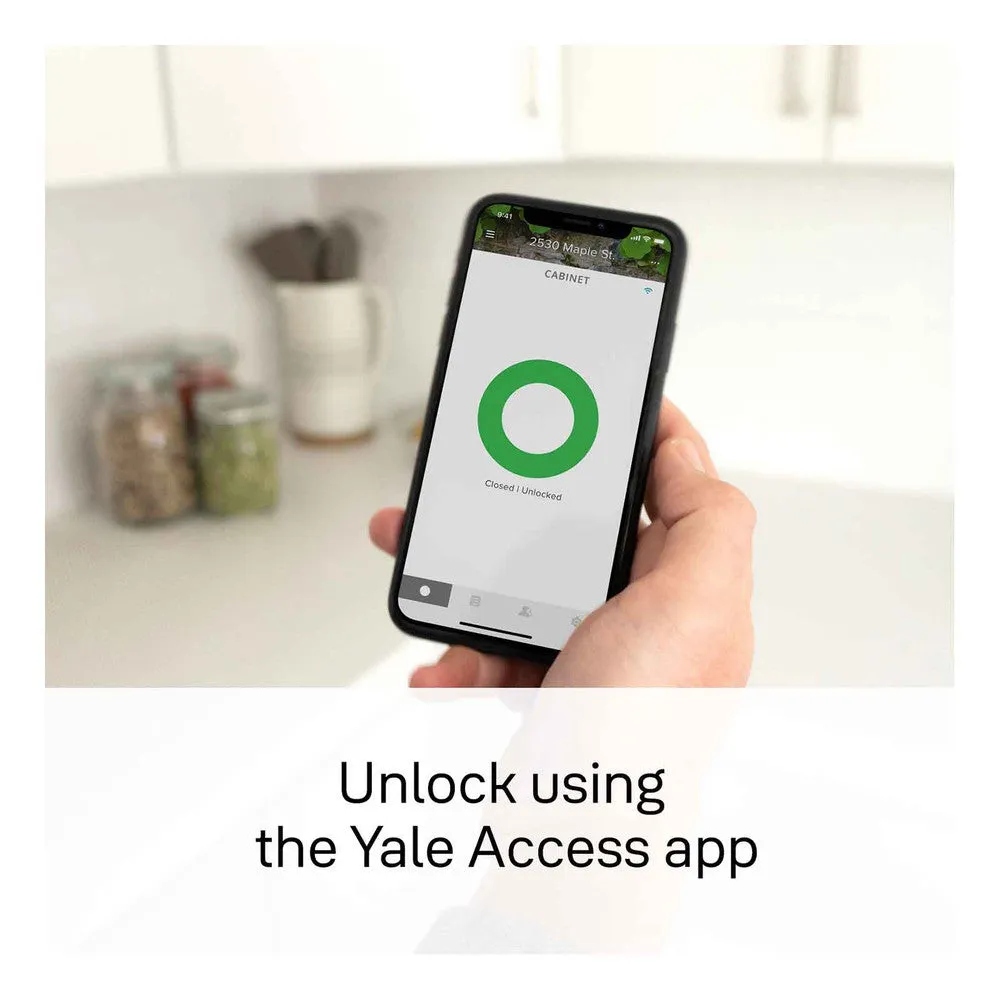 Yale Smart Cabinet Lock, Bluetooth & Wi-Fi