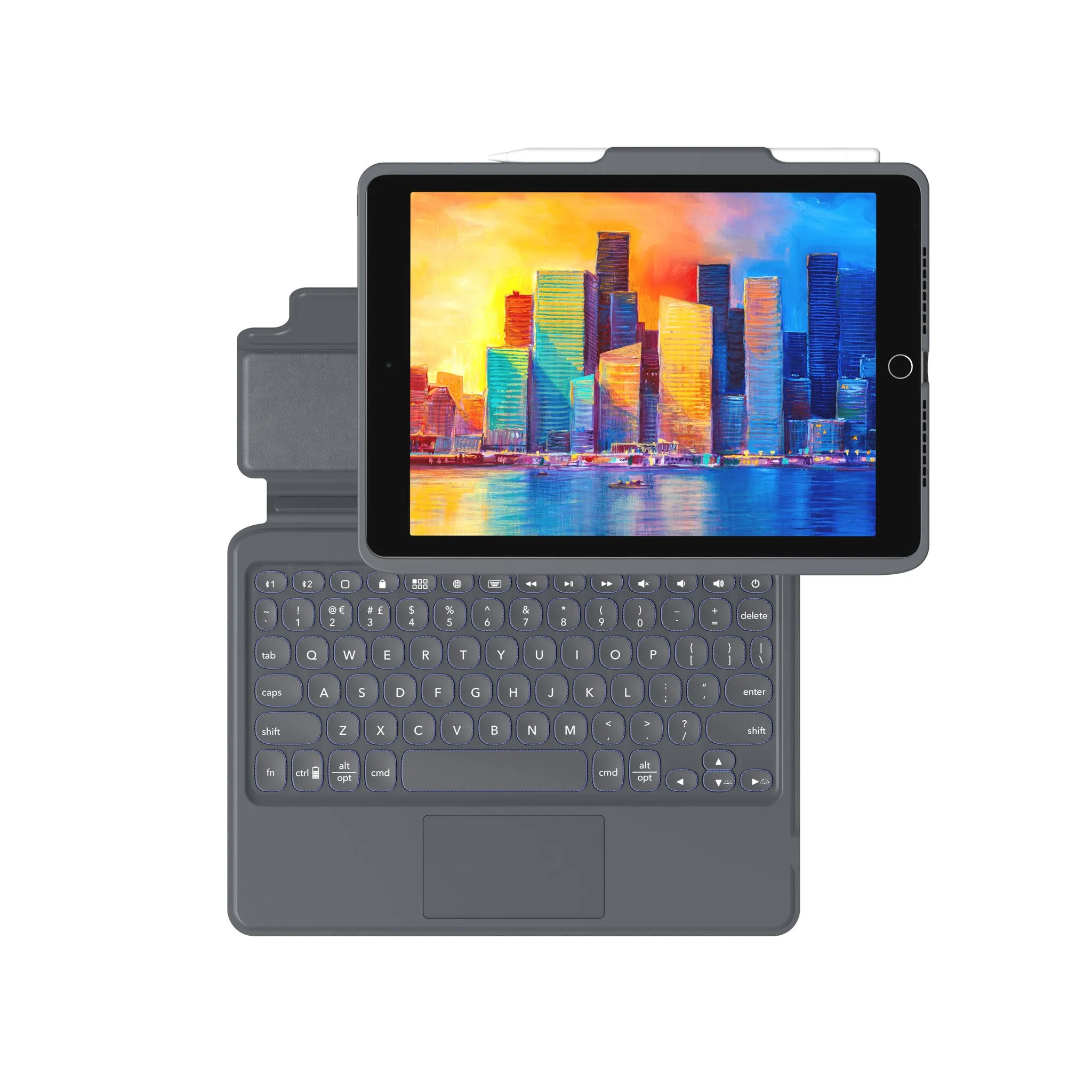 ZAGG Keyboard Pro Keys with Trackpad-Apple-iPad 10.2-Black/Gray-UK