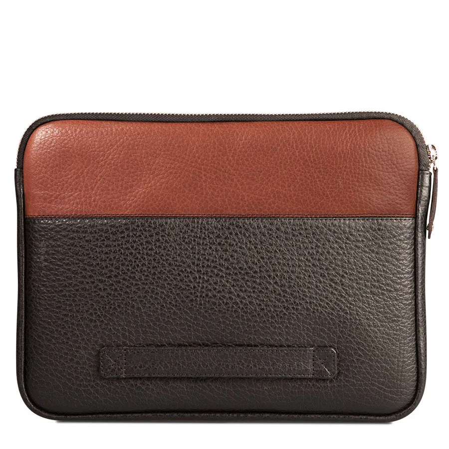 Zippered 13" Leather Pouch