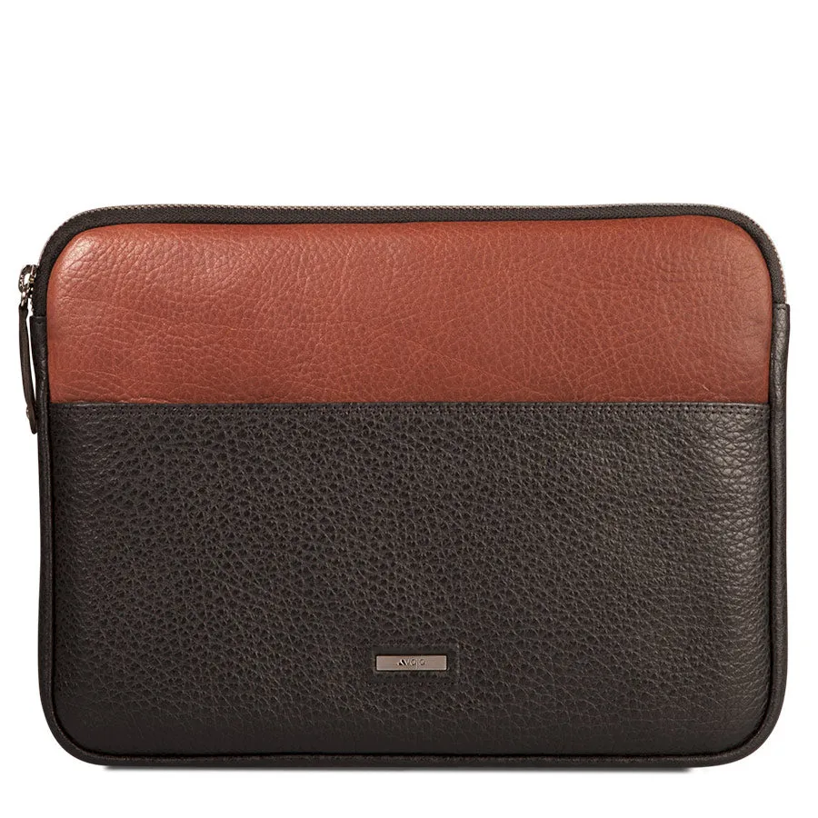 Zippered 13" Leather Pouch